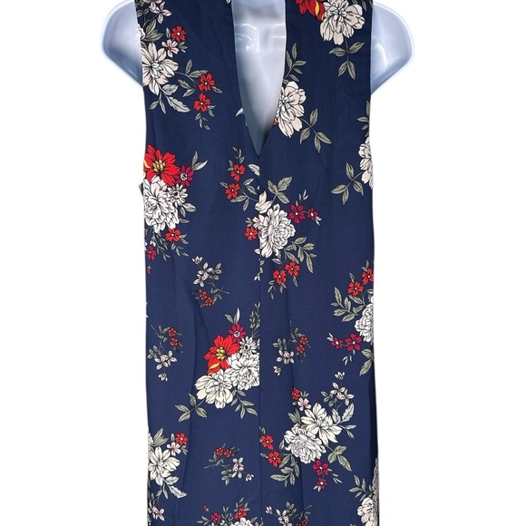 Miami Blue and White V-Neck Sleeveless Mini Sundress - Picture 5 of 8